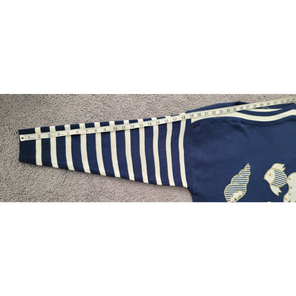 Amelia Austin Women's SZ Small VTG Sailor Fish Sea Navy Embroidered Knit Sweater - Picture 10 of 10